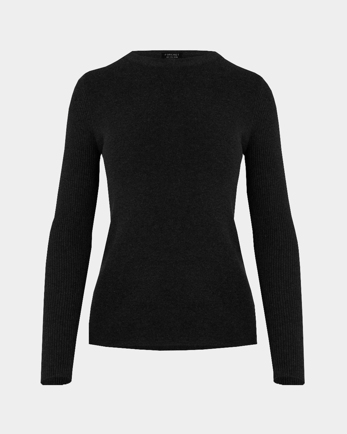 Tania Crew Neck Knit in black — product-only view