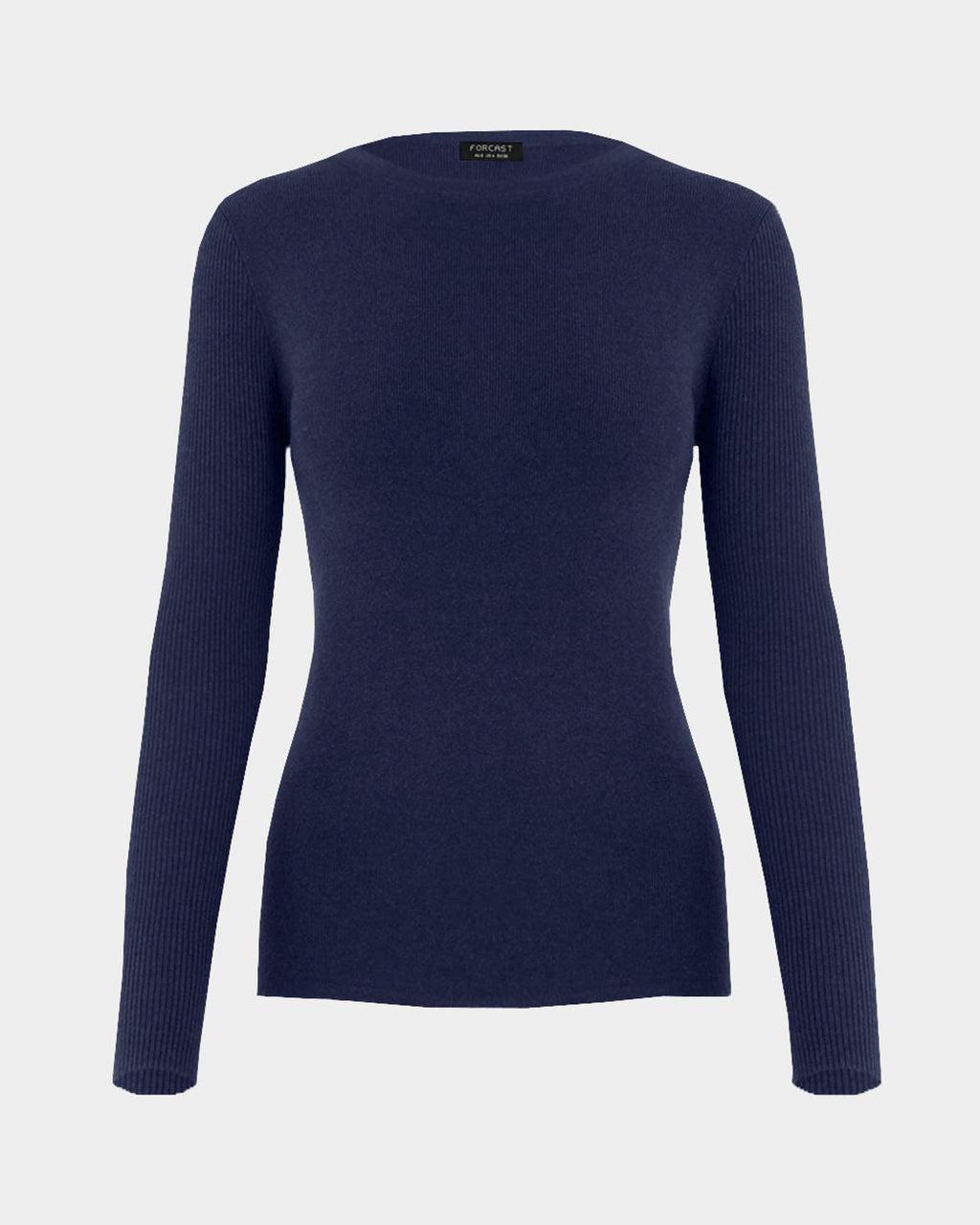 Tania Crew Neck Knit in navy — product-only view