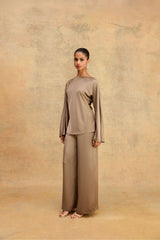 Asma Satin Wide Leg Pants
