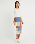 Ariel Intarsia Check Skirt