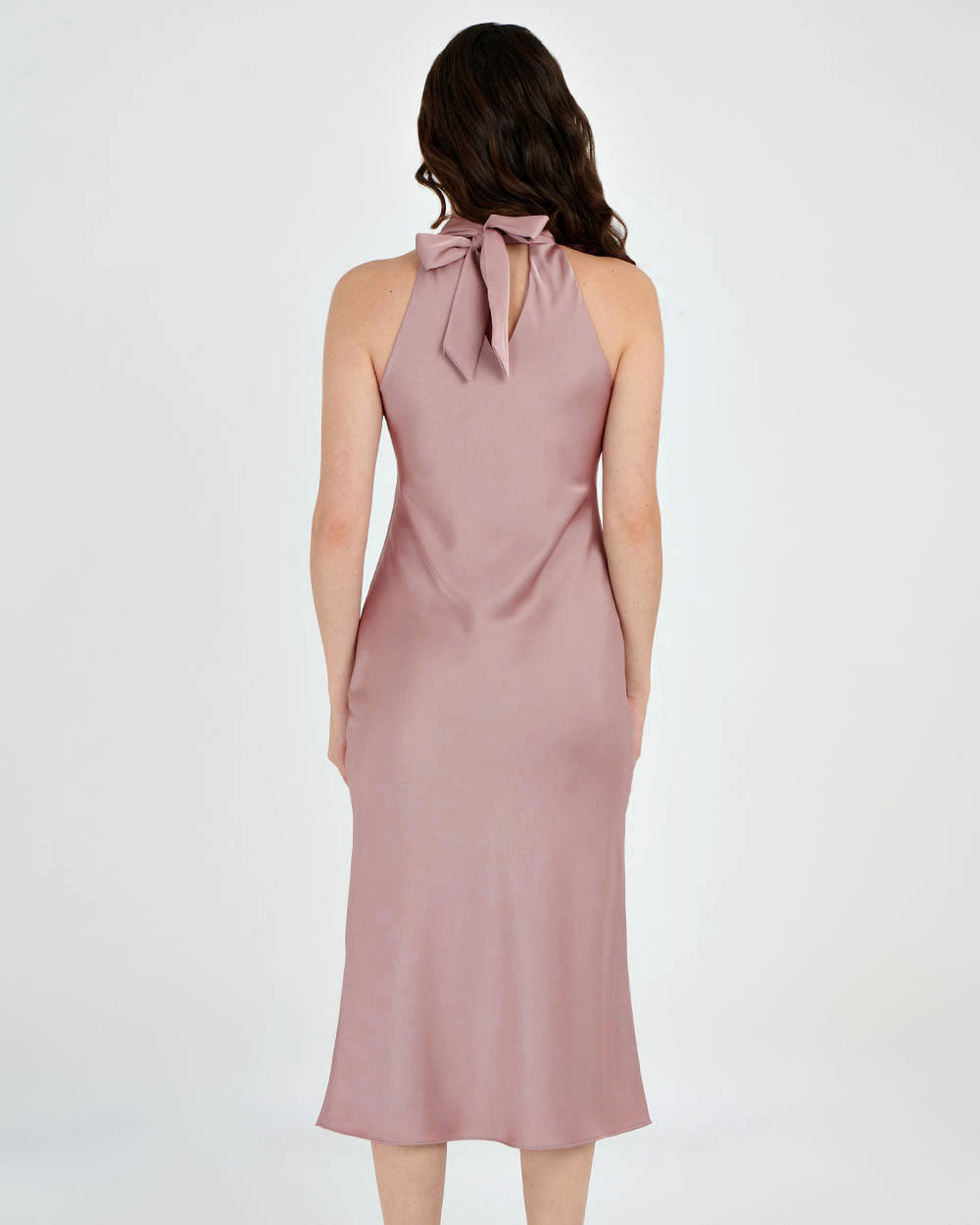 Martha Dress in misty rose — back view