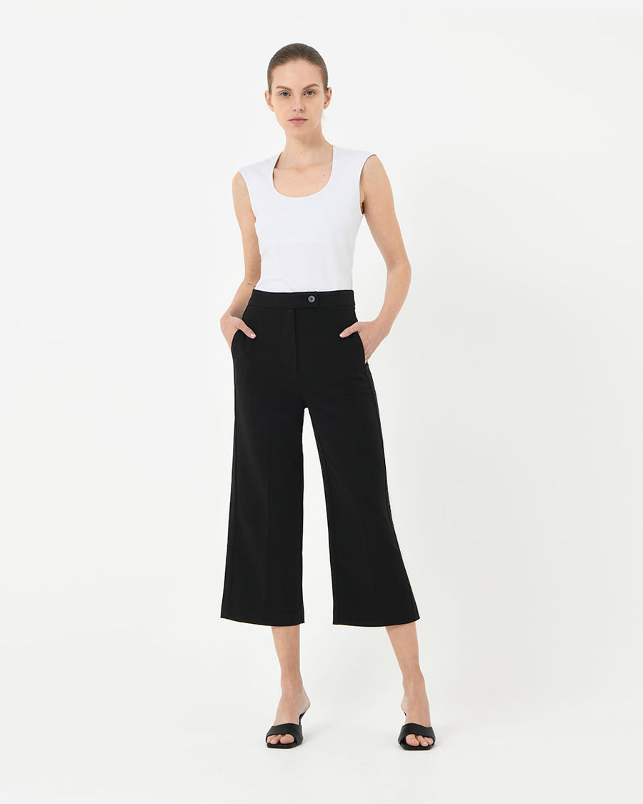 Inara Side Panel Pants in black — full-length view