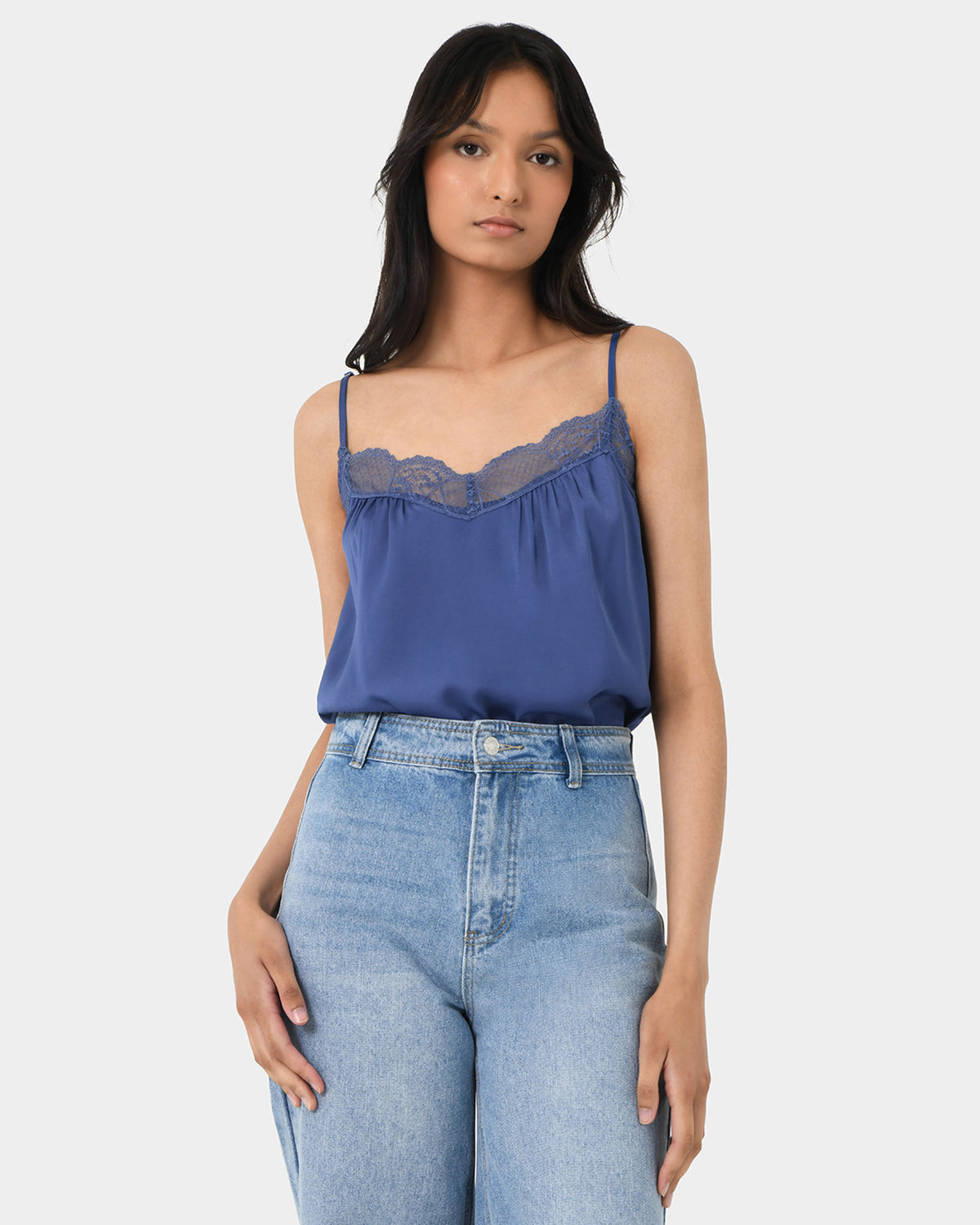 Aleksia Lace Trim Cami Top