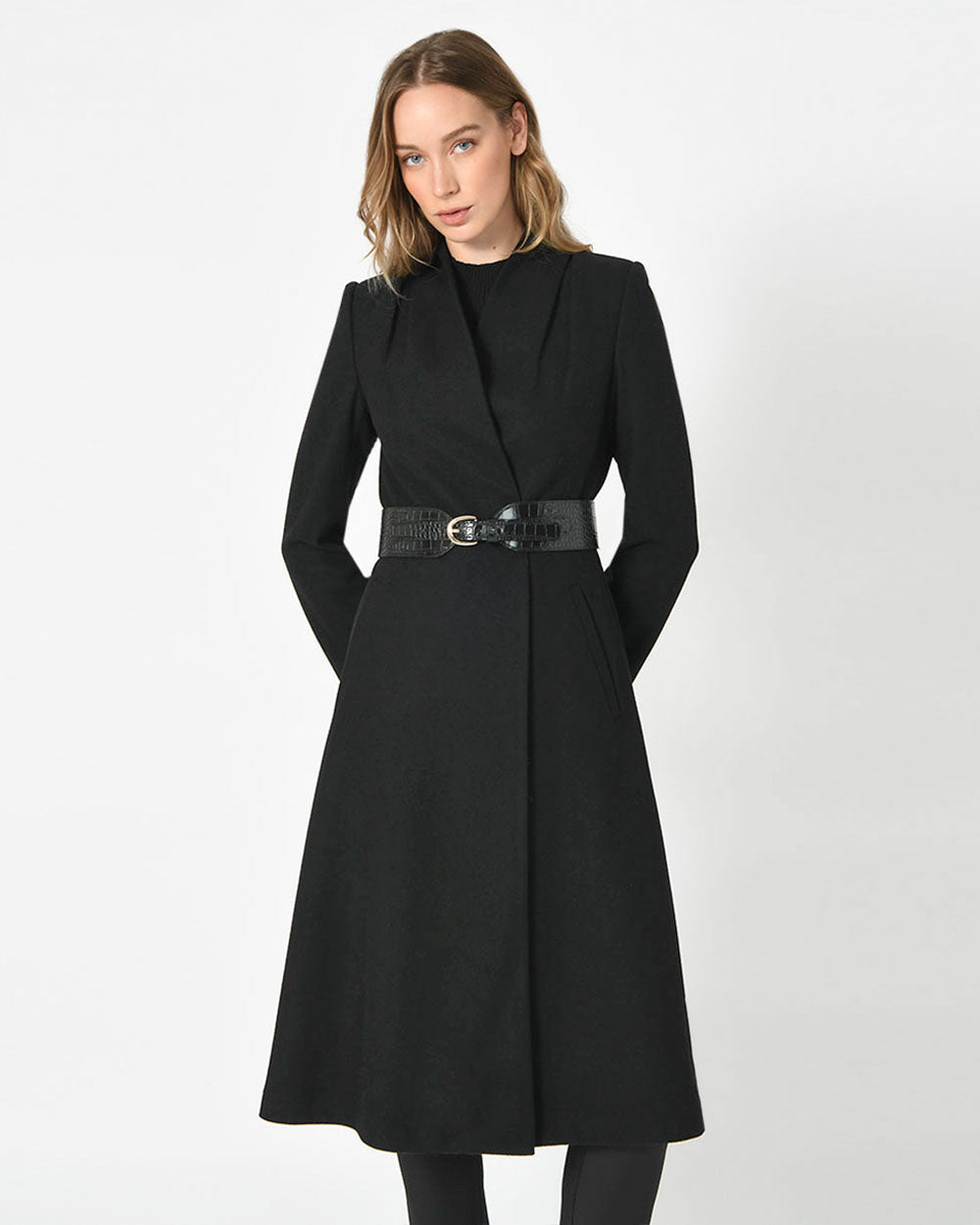 Paulette Flare Wool Coat