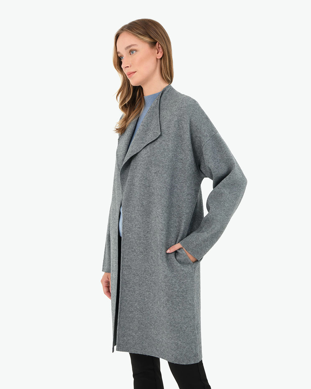 Karisma Coatigan in grey — side view