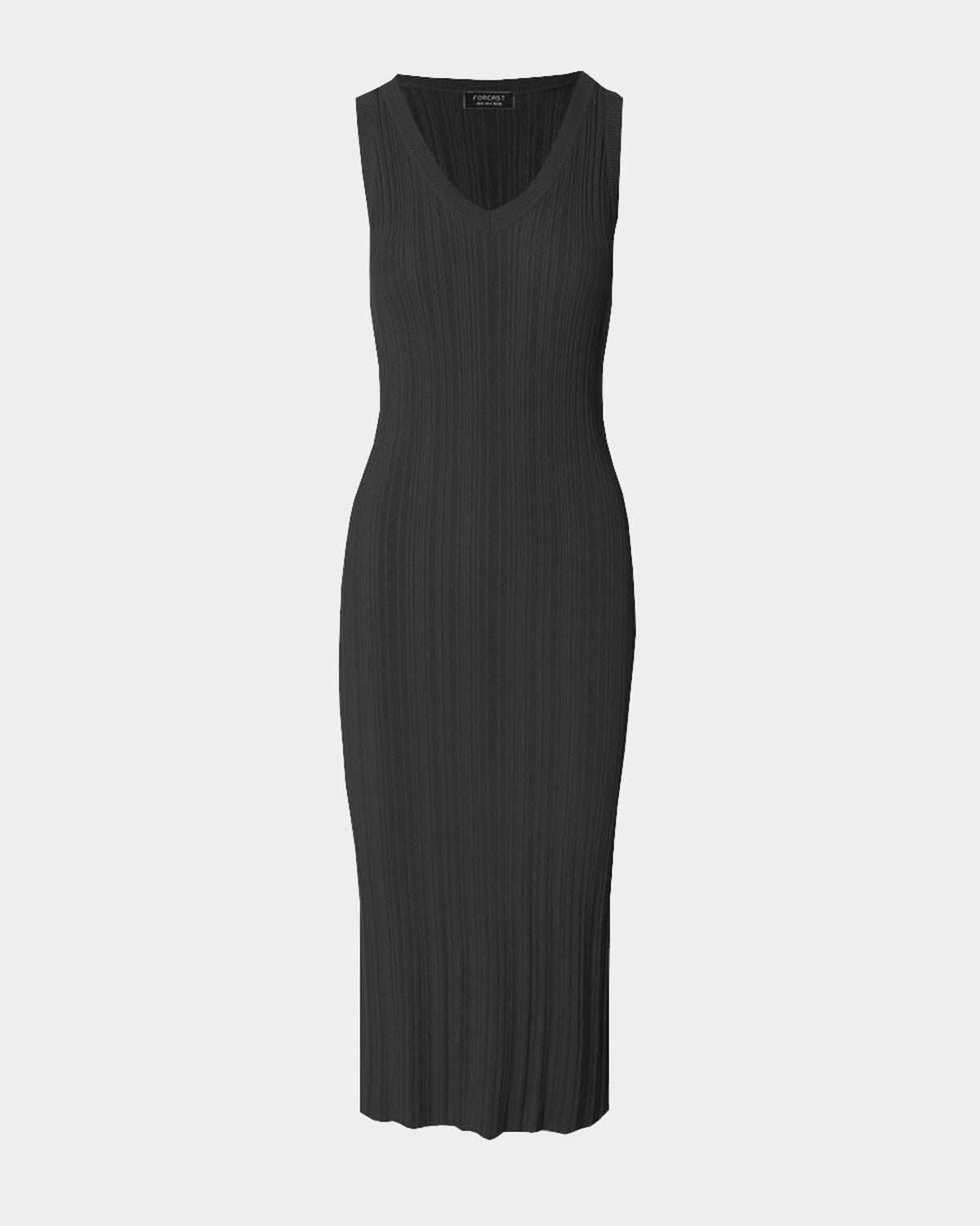 Isadora V-Neck Knit Dress in black — view 6
