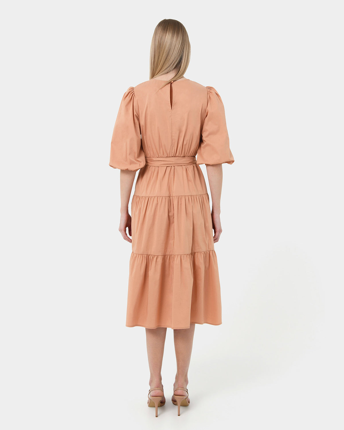 Ayah Poplin Puff Sleeve Dress