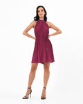 Ariella Pleated Halter Dress — view 1