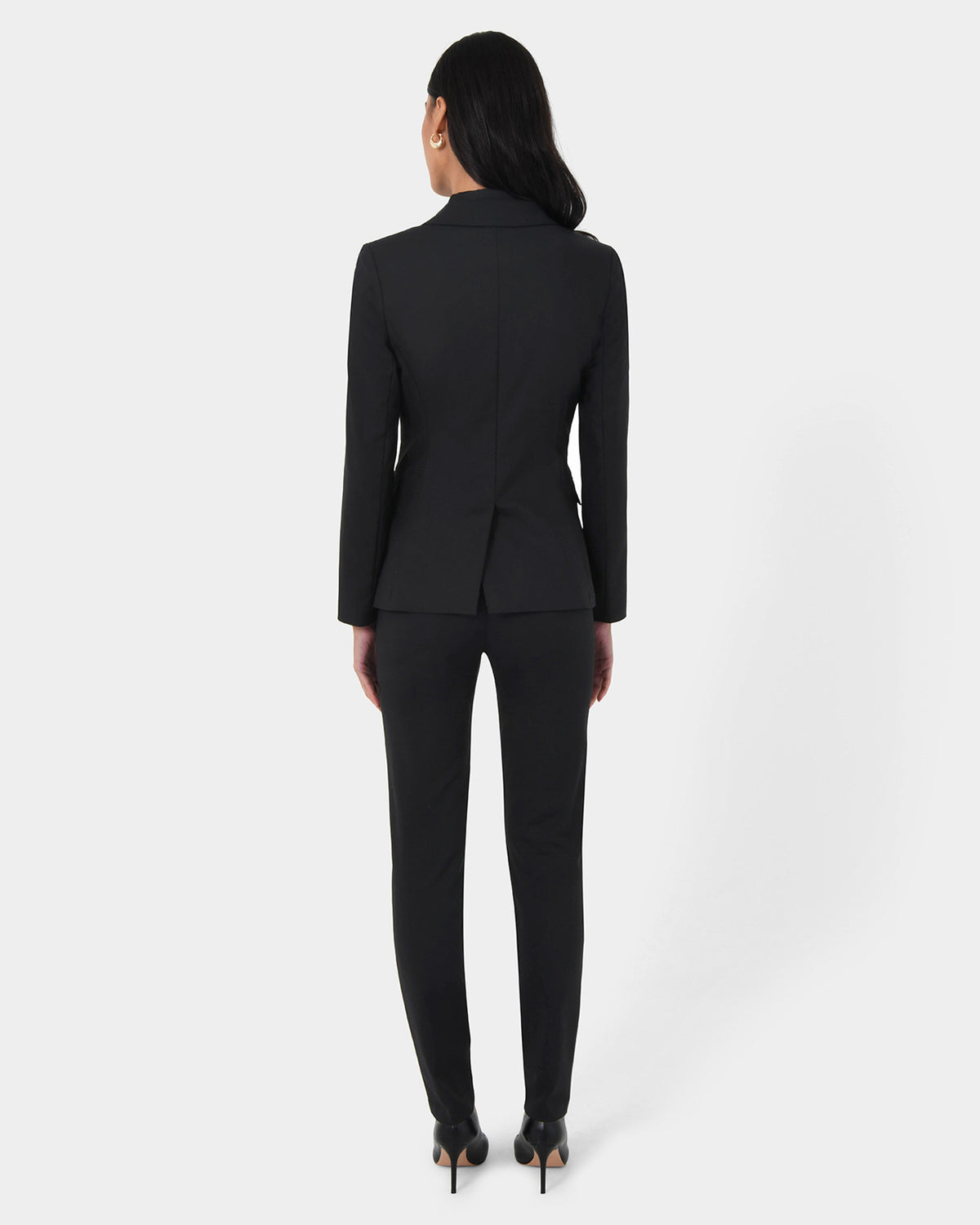 Lauren Single Breasted Jacket in black — back view