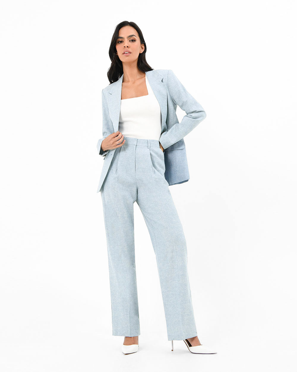 Lilit Linen Chambray Blazer
