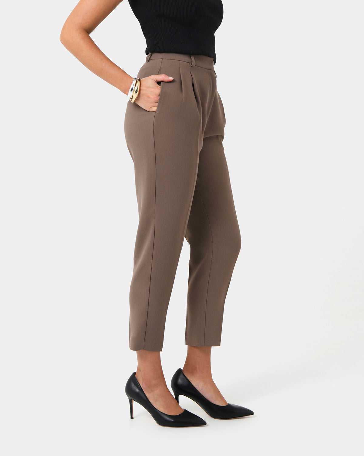 Carter 2 Slim Pants in sepia — side view