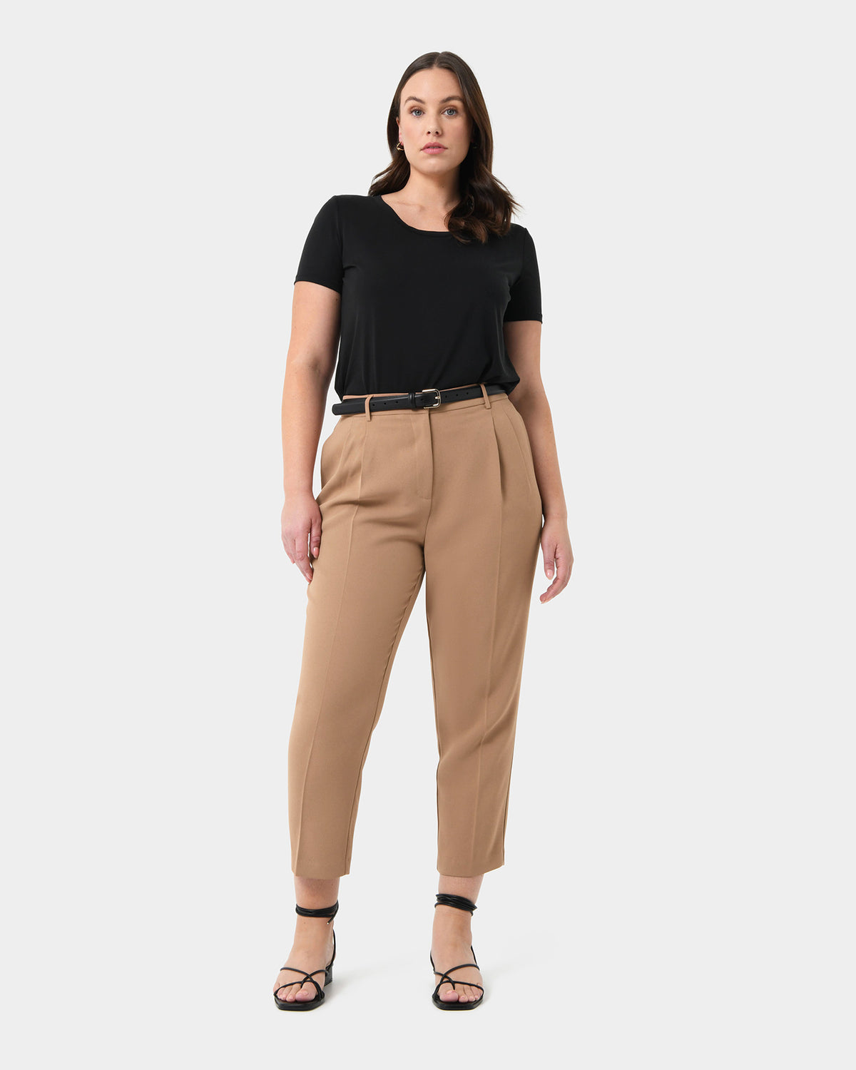 Carter 2 Slim Pants in tan — full-length view 2