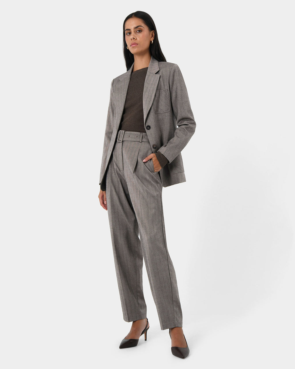 Allara Herringbone Trousers