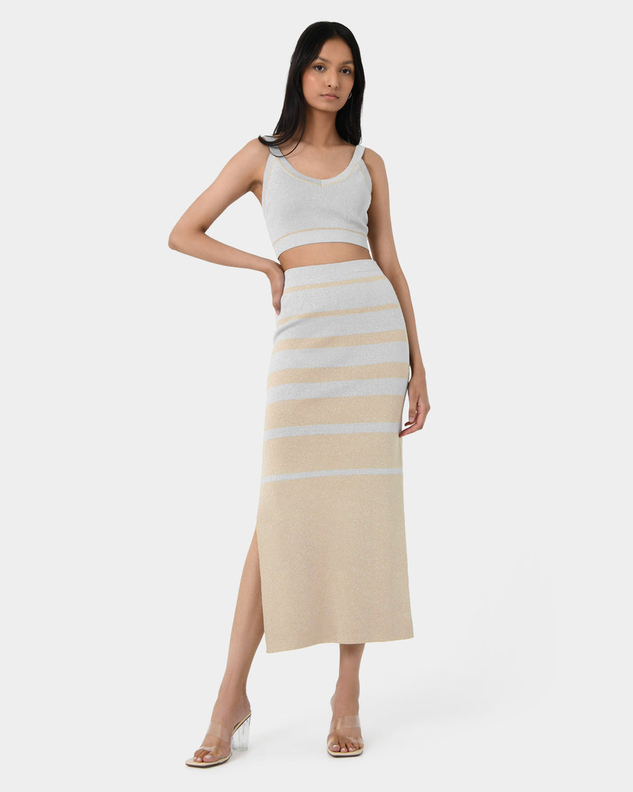 Shay Lurex Knit Skirt
