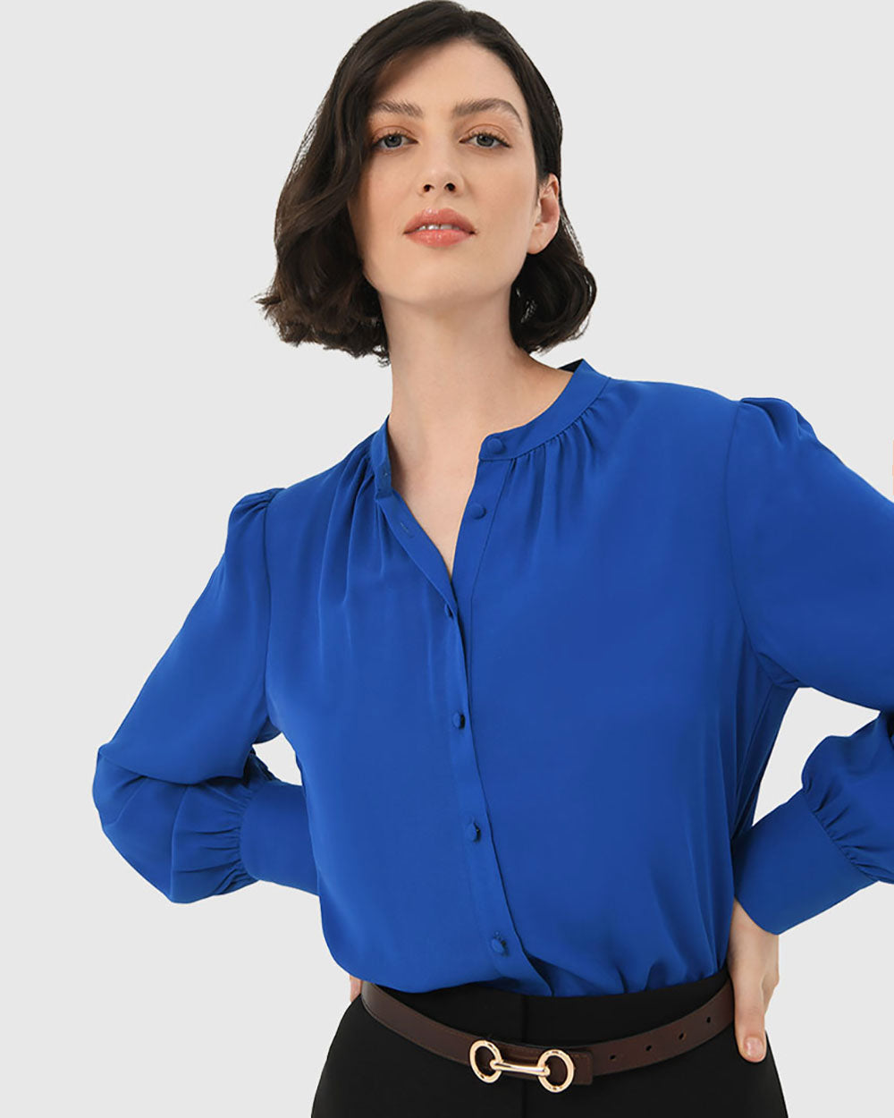 Amalfi Gathered Neck Blouse