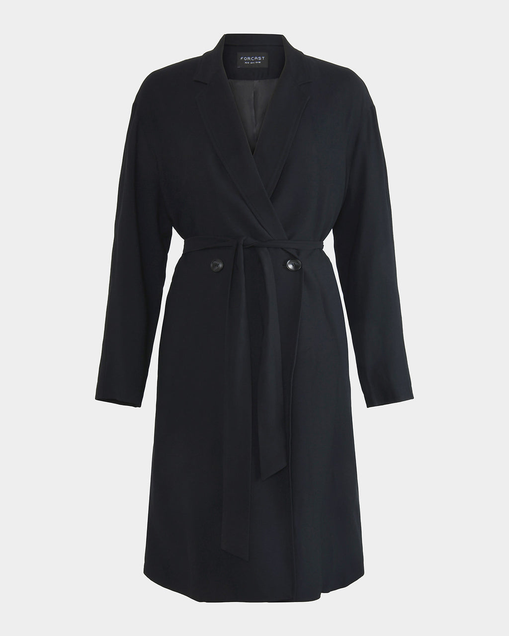 Indiana Tie Waist Coat in black — product-only view