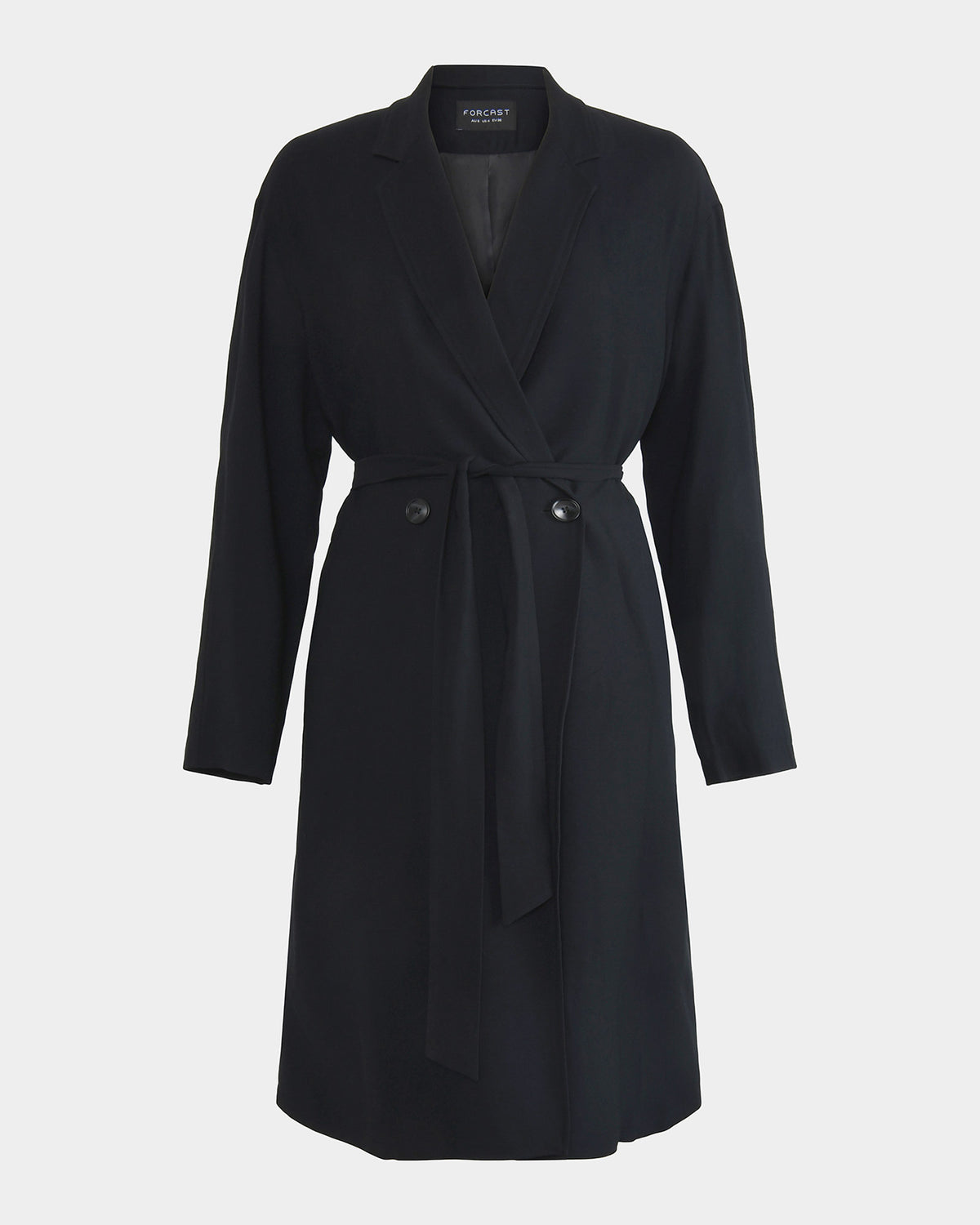 Indiana Tie Waist Coat in black — product-only view
