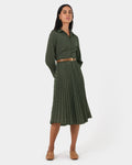 Zhuri Pleated Shirt Dress