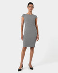 Rein Houndstooth Sheath Dress in multi — full-length view