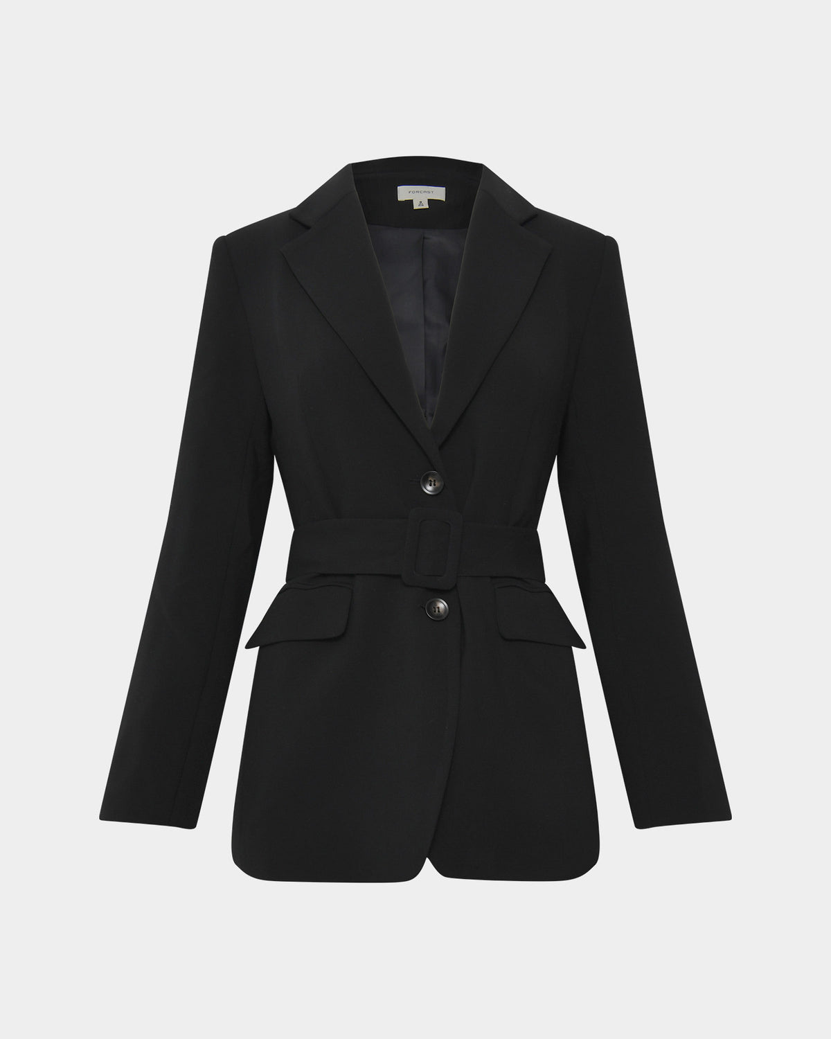Patricia Belted Blazer in black — product-only view