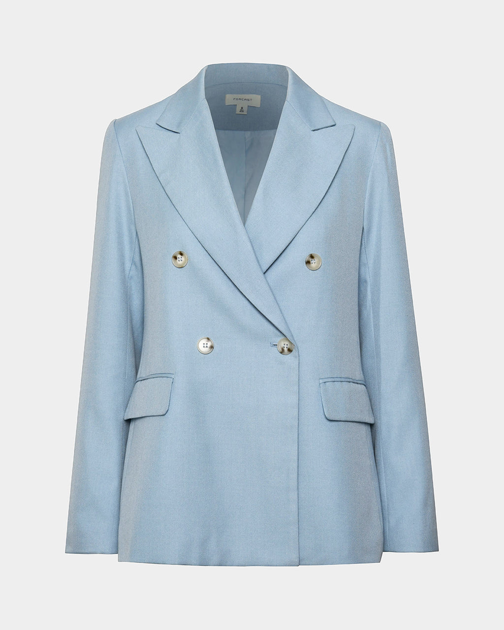 Lola Double Breasted Jacket in celestial blue — product-only view