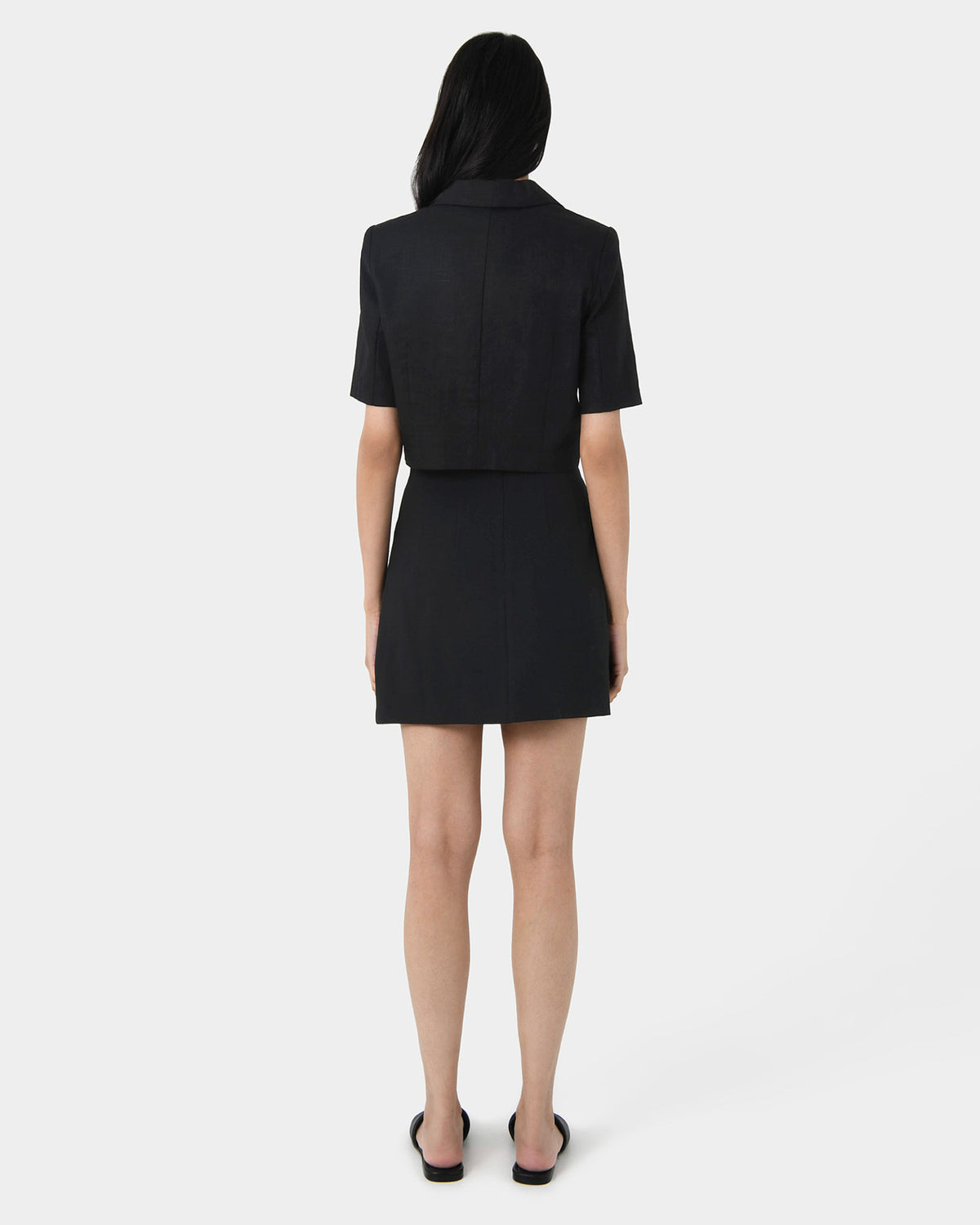 Valeria Cropped Linen Jacket