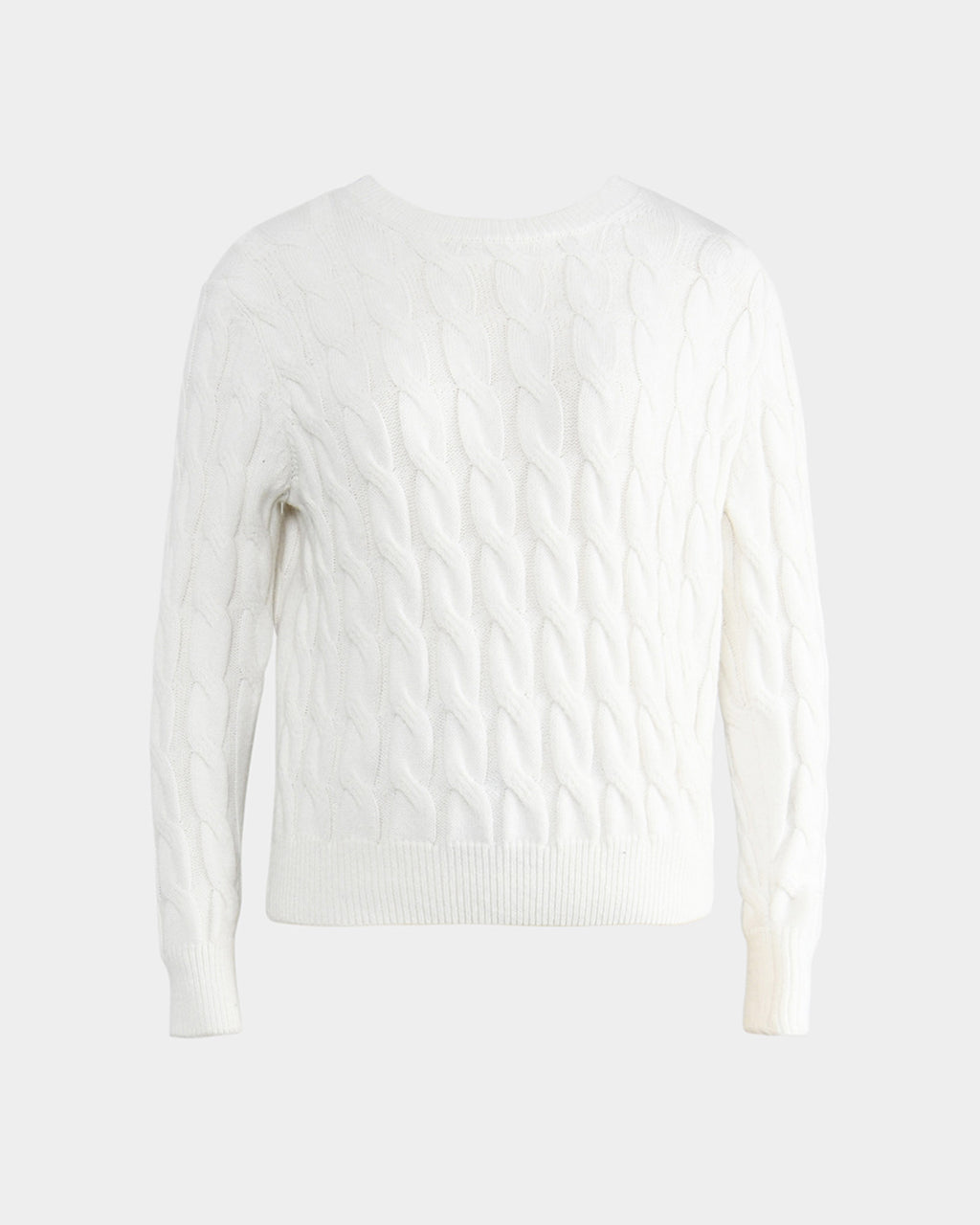 Janna Cable Jumper in ivory — product-only view