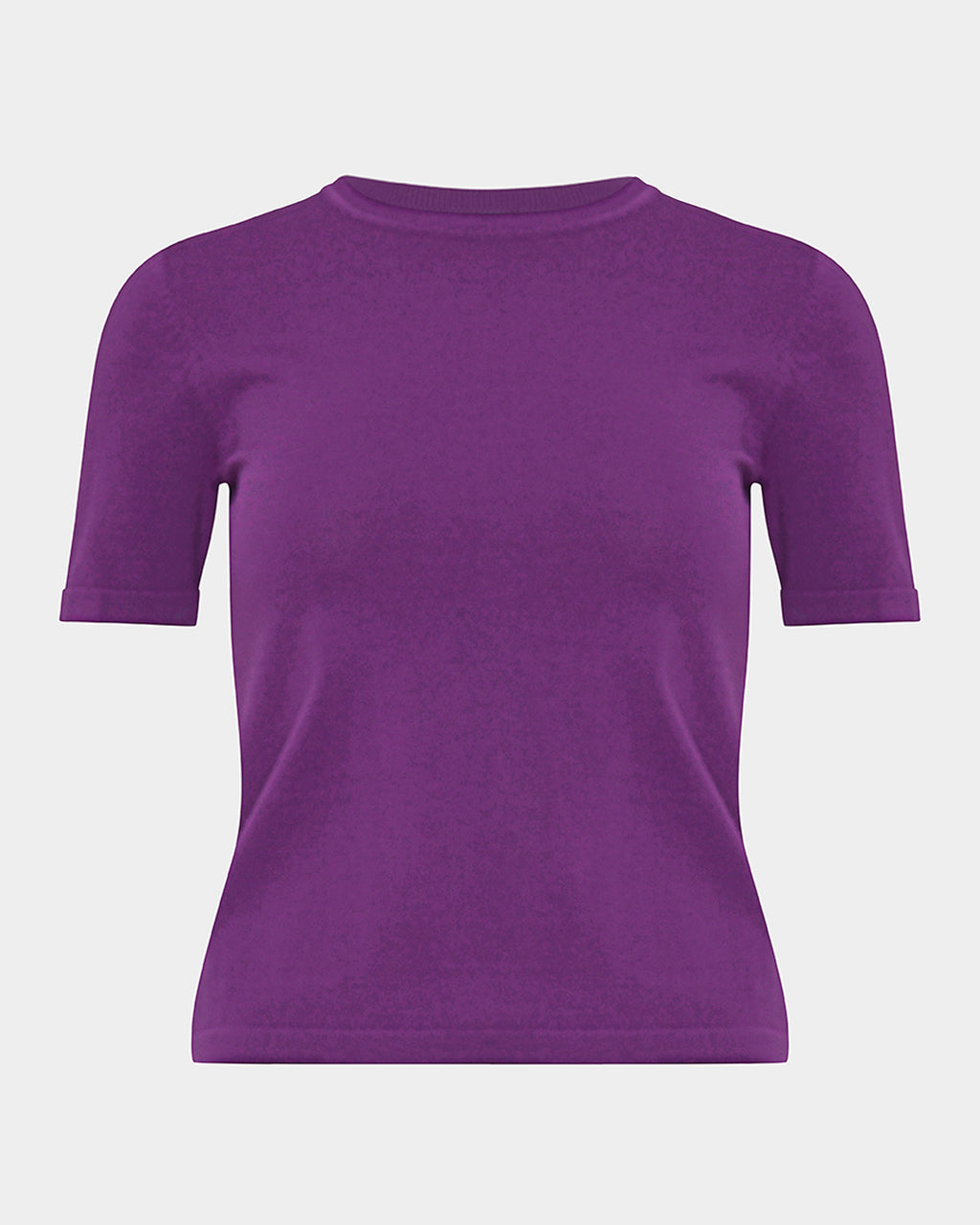 Cindy Short Sleeve Knit Top in grape — product-only view