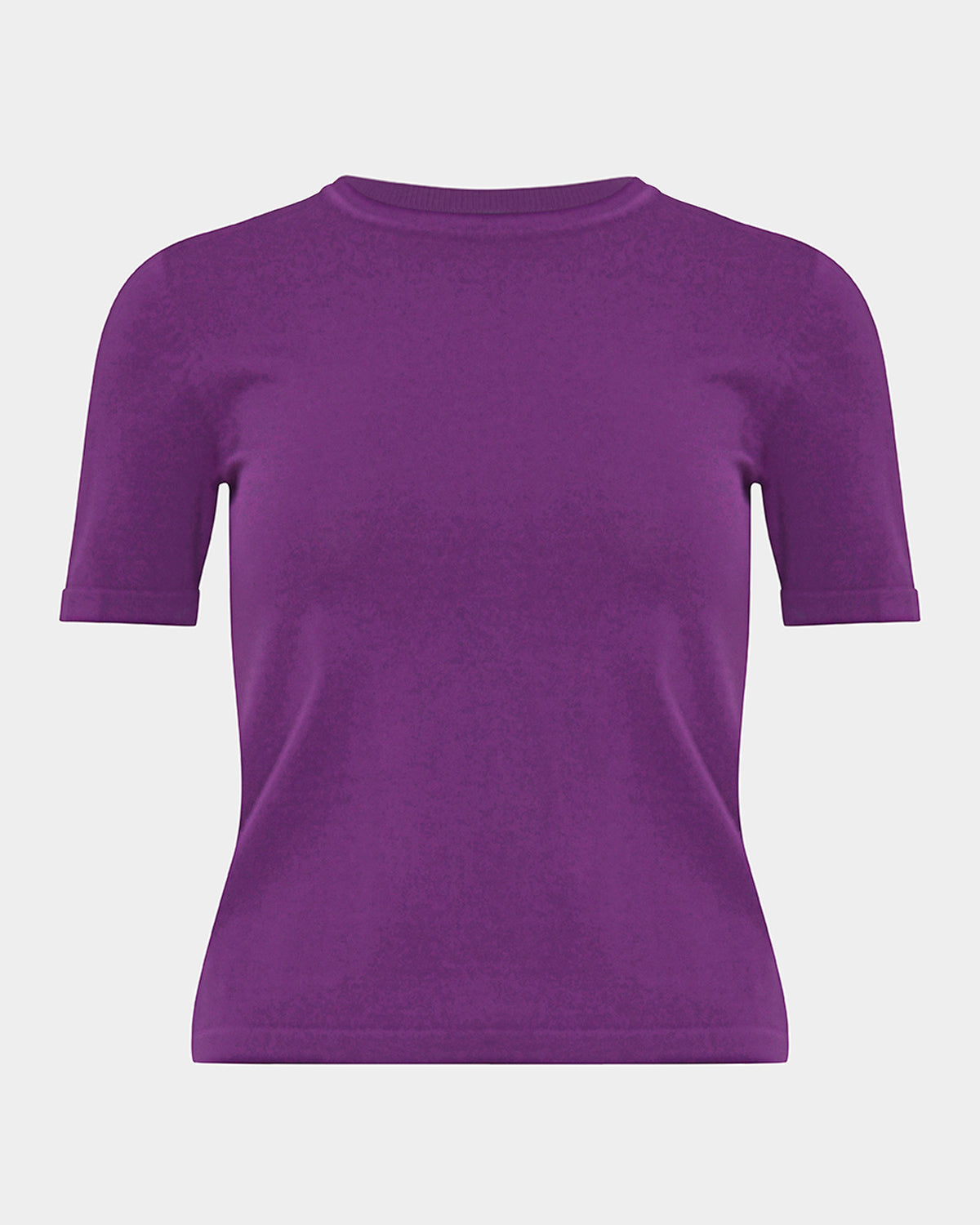 Cindy Short Sleeve Knit Top in grape — product-only view