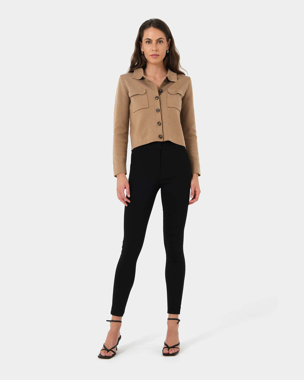 Willow Collar Cardigan — full-length view 3