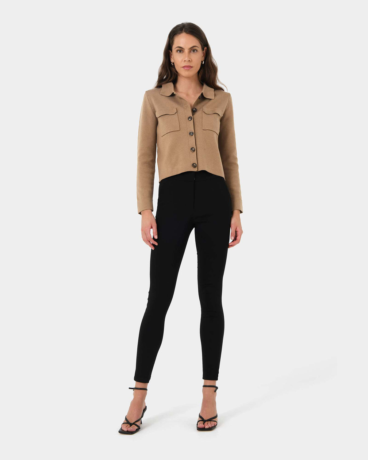 Willow Collar Cardigan — full-length view 3