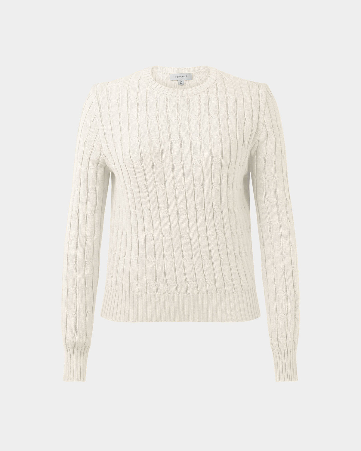 Juanita Cotton Cable Knit in ecru — product-only view