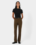 Hunter Slim Straight Pants in gold khaki — full-length view