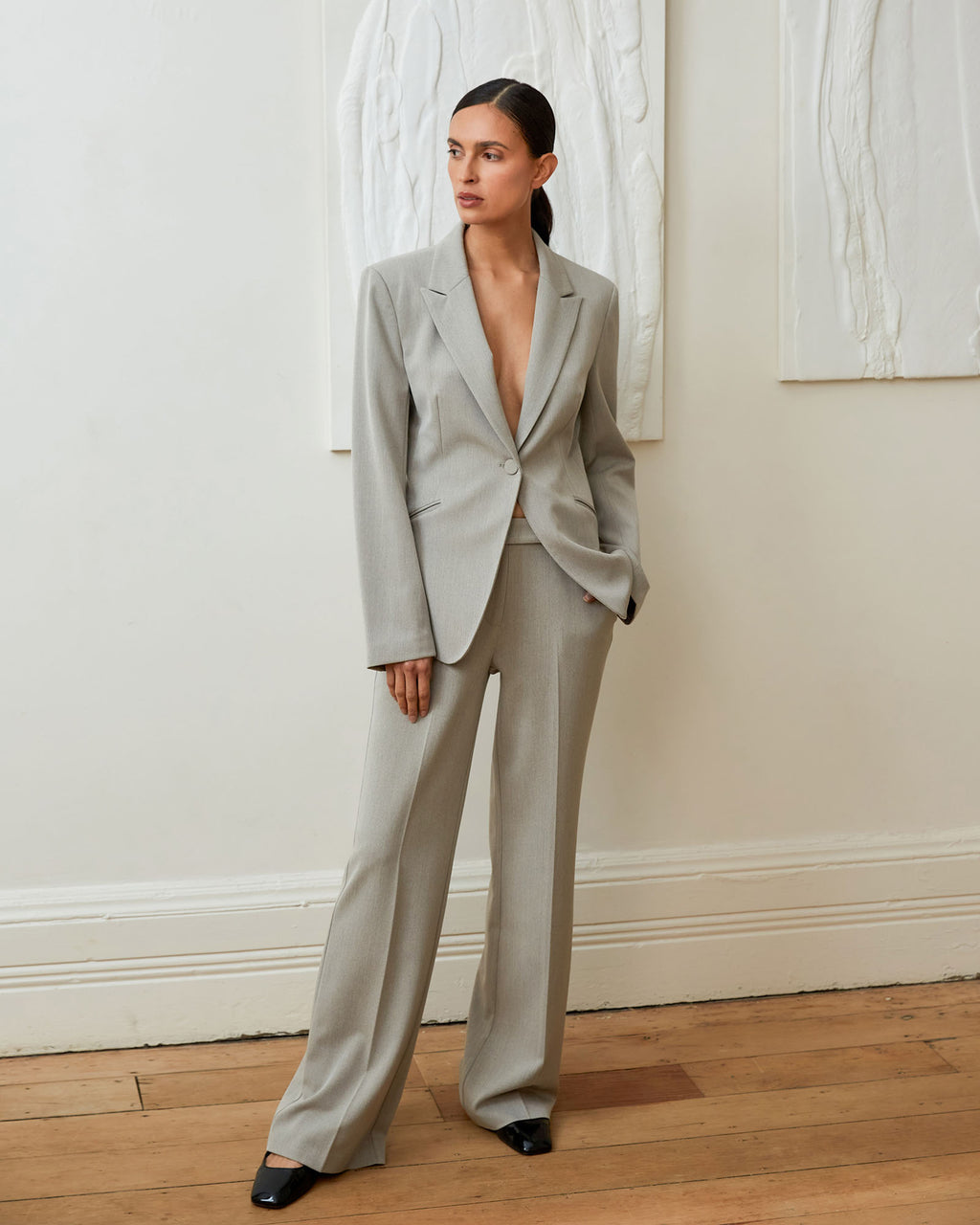 Santana Straight Leg Pants in beige — alternate view