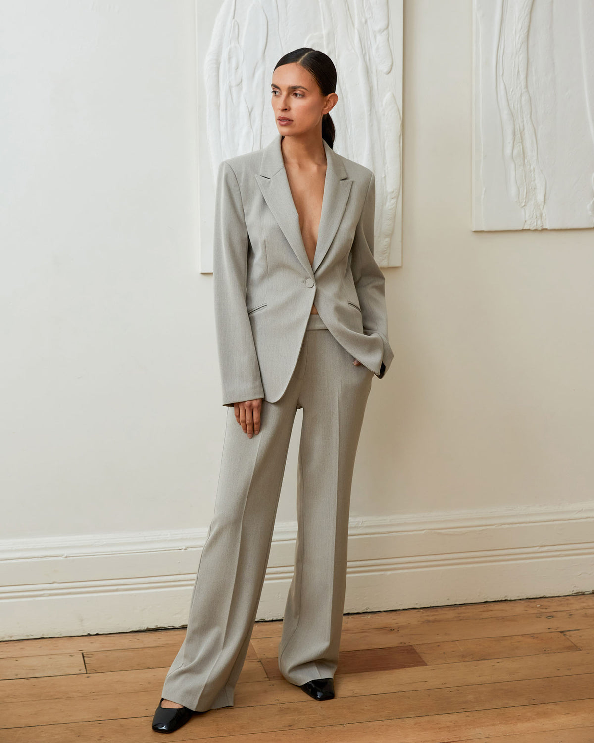 Santana Straight Leg Pants in beige — alternate view