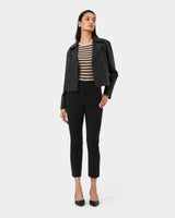 Hadley Straight Leg Pants in black — full-length view