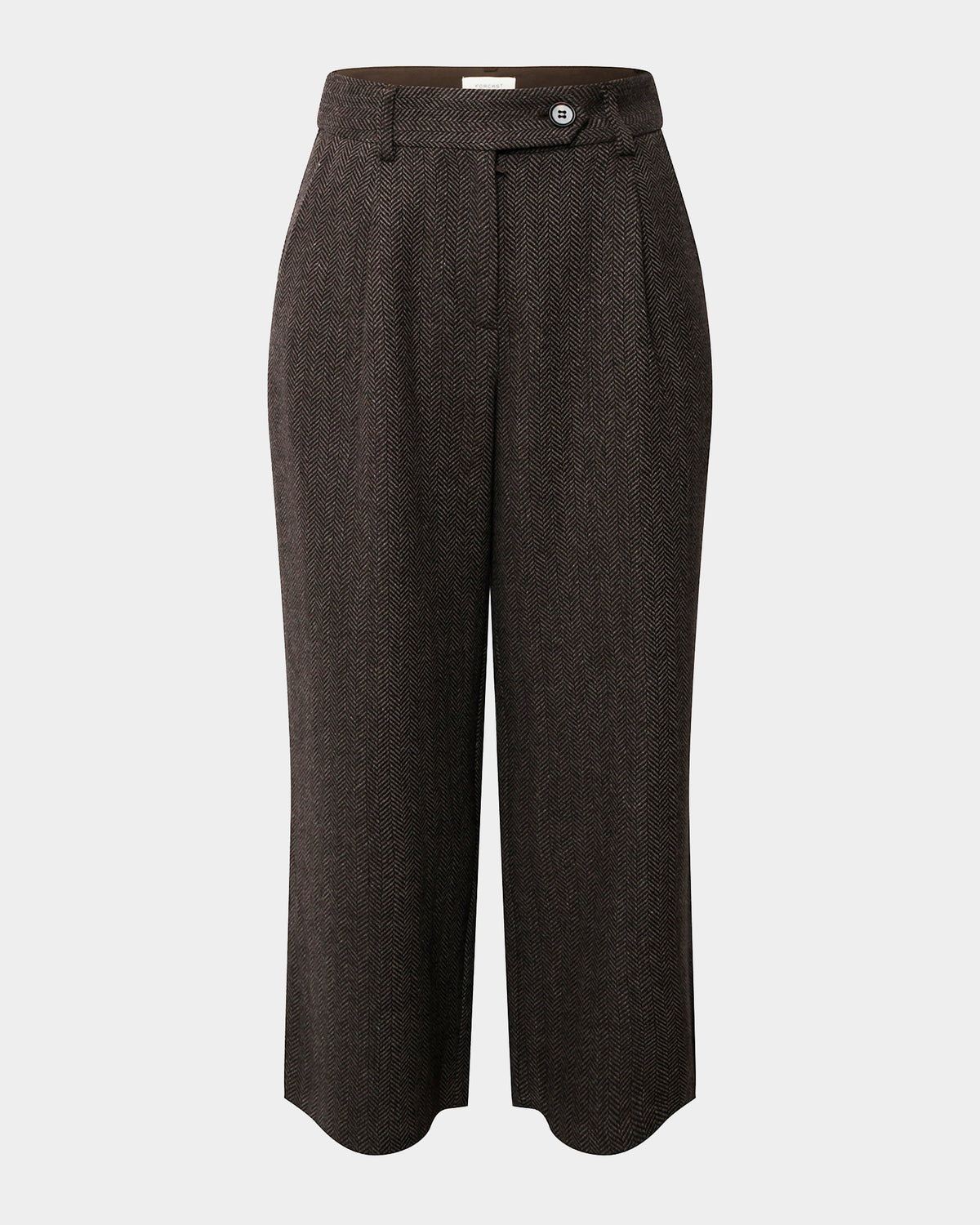 Kyrie Herringbone Culotte in brown — product-only view