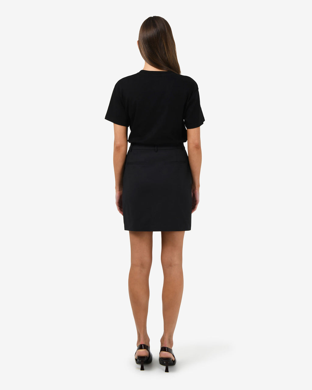 Safira Mini Skirt in black — back view