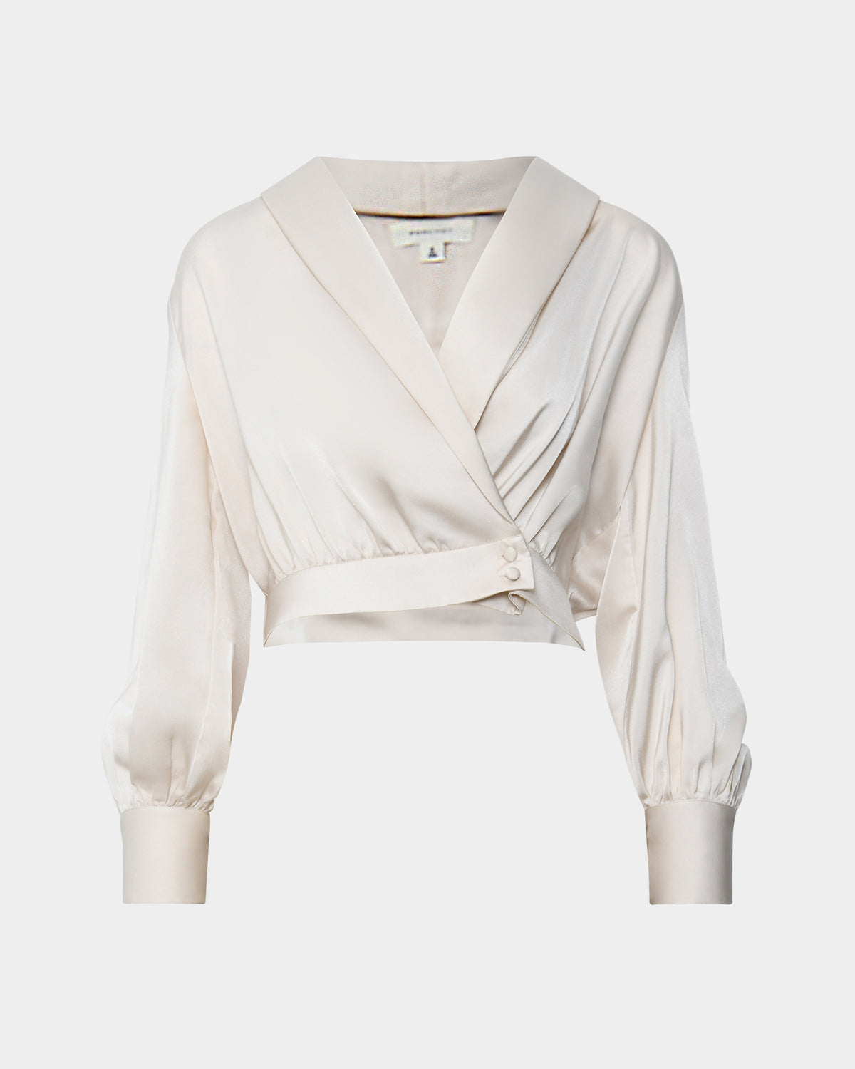 Avah Shawl Collar Satin Blouse