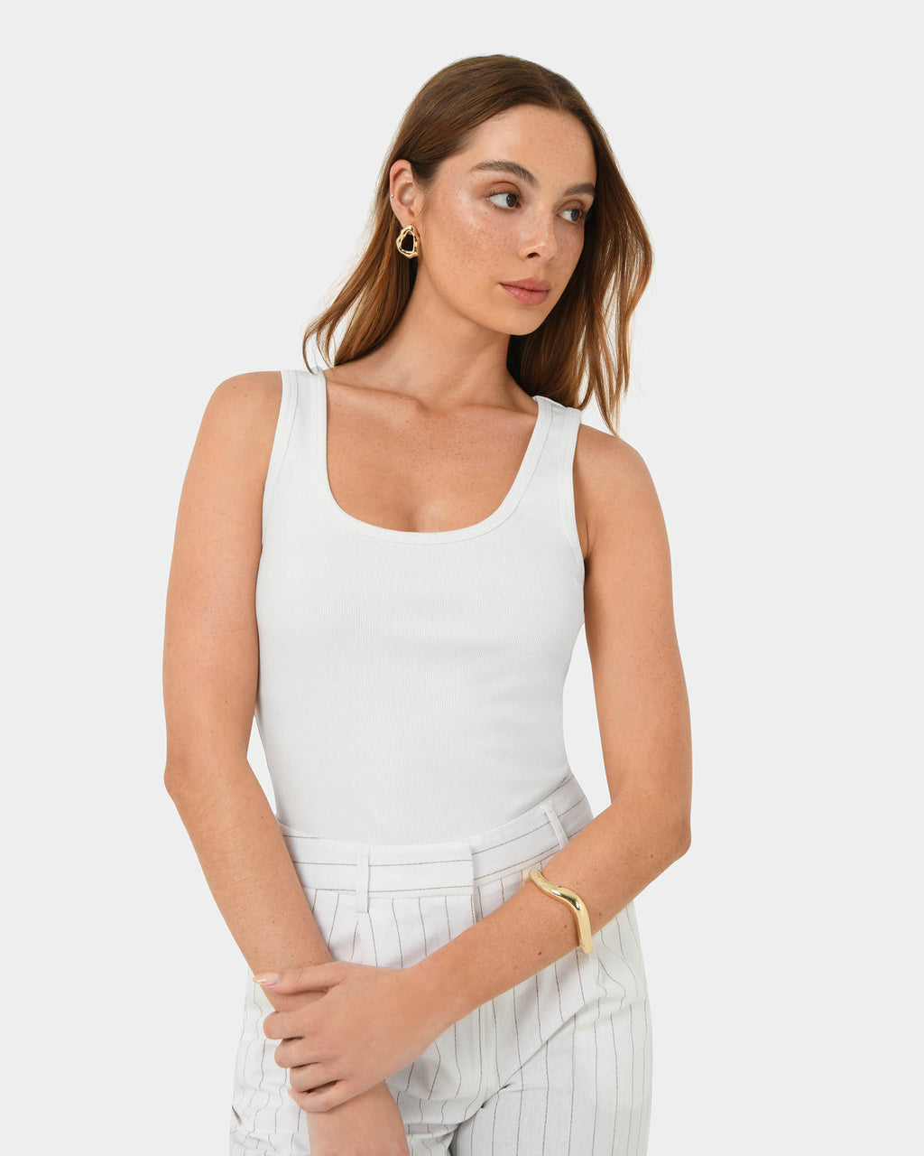 Devin Ribbed Singlet Top