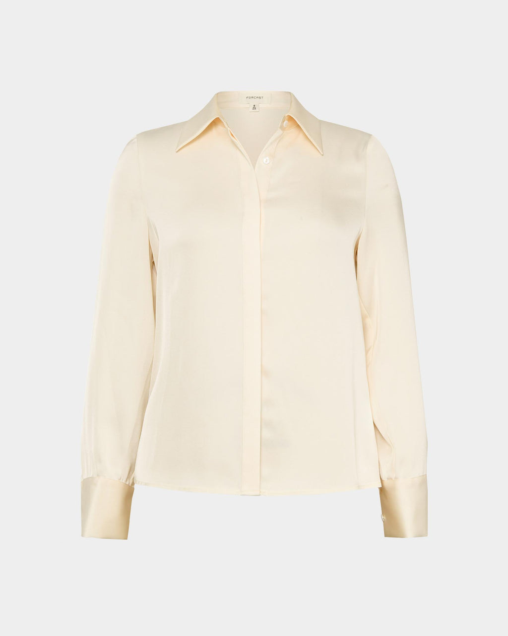 Mae Satin Shirt in champagne — product-only view