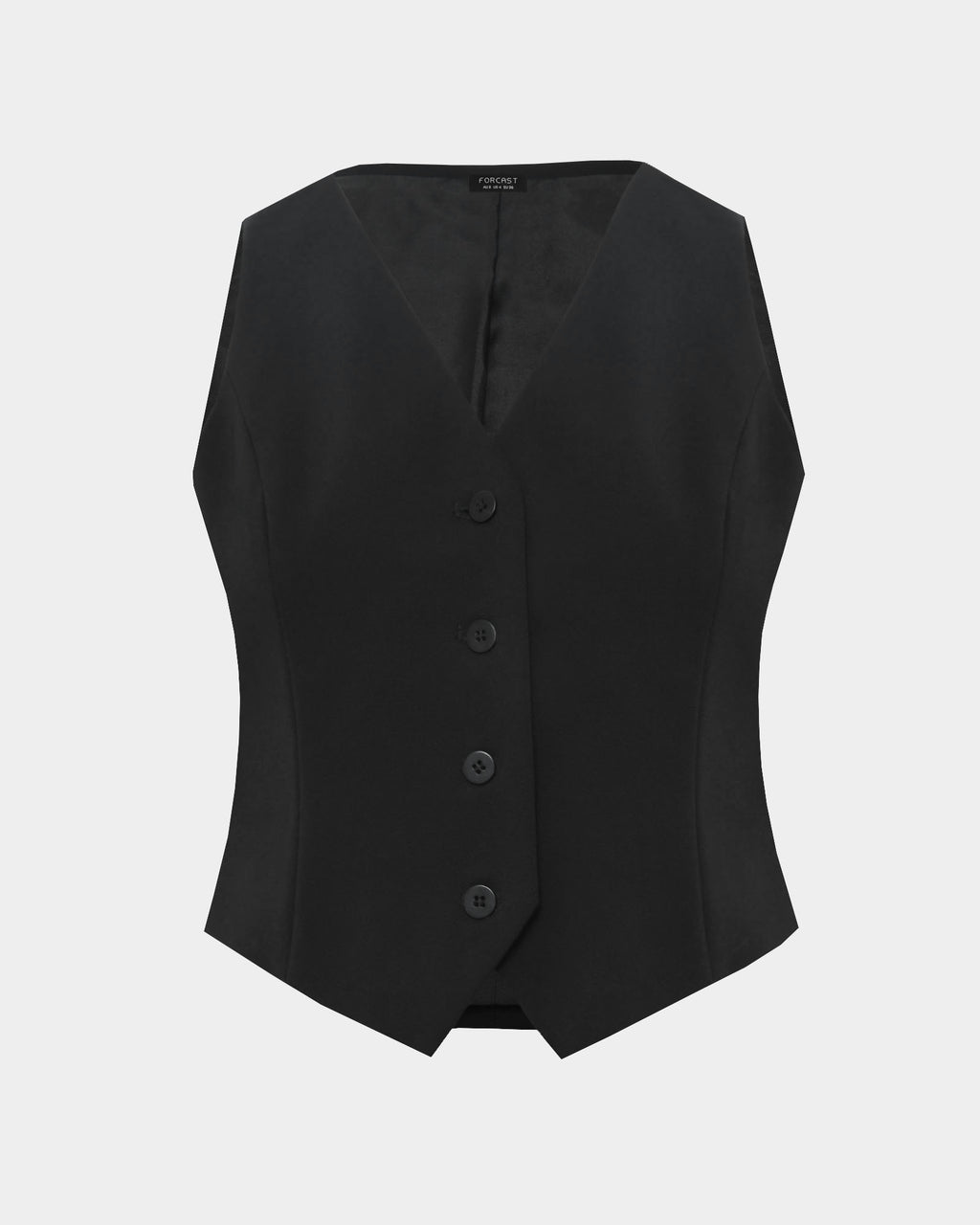 Safira Tailored Vest in black — product-only view