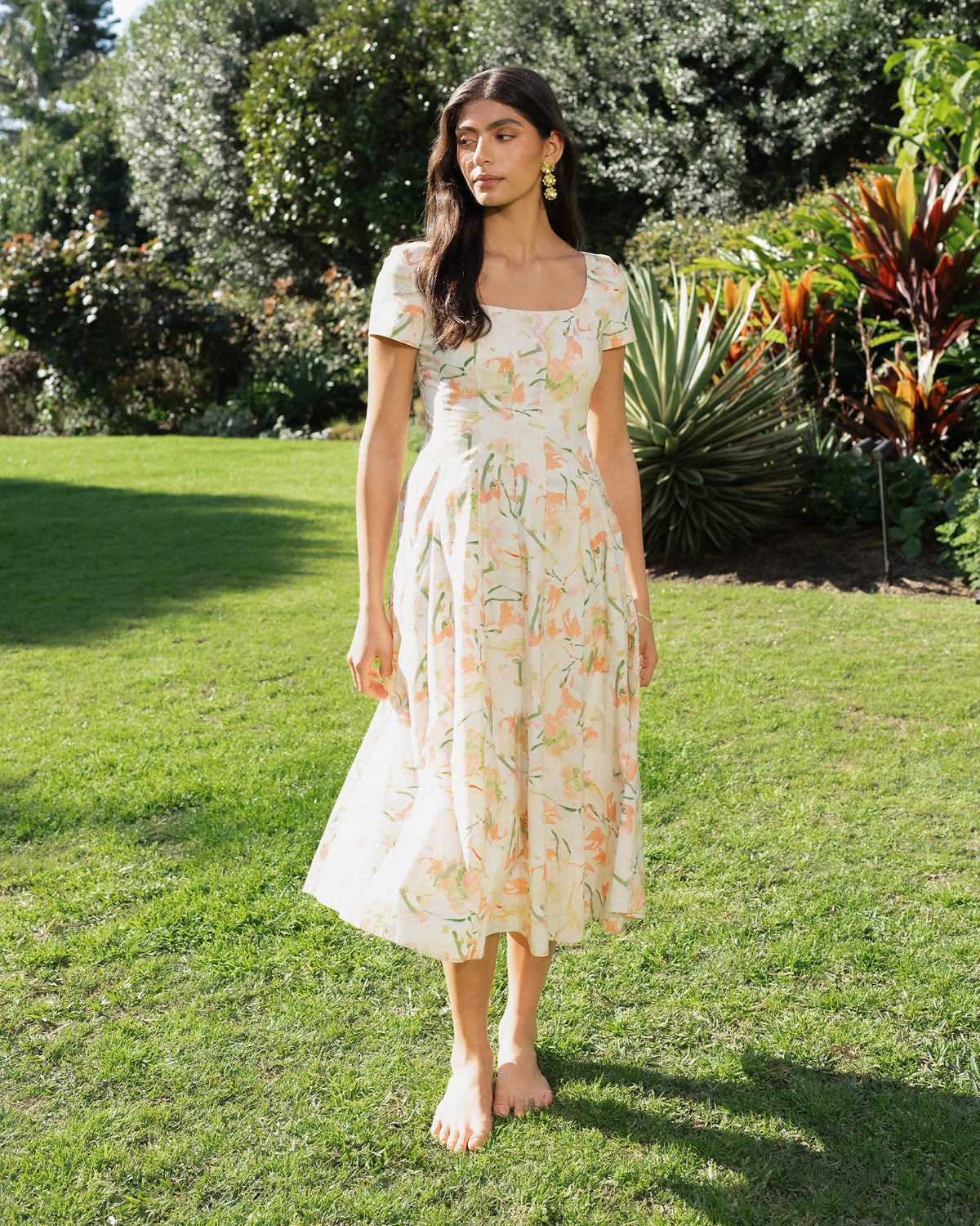 Brielle Floral Dress in spring floral — view 6