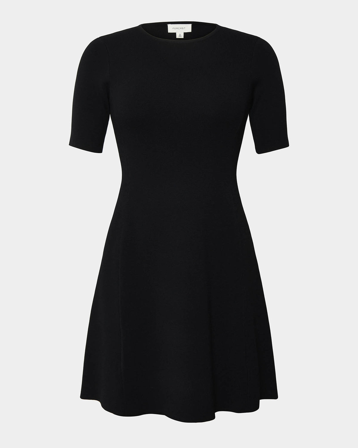 Leona Panel Knit Dress in black — product-only view