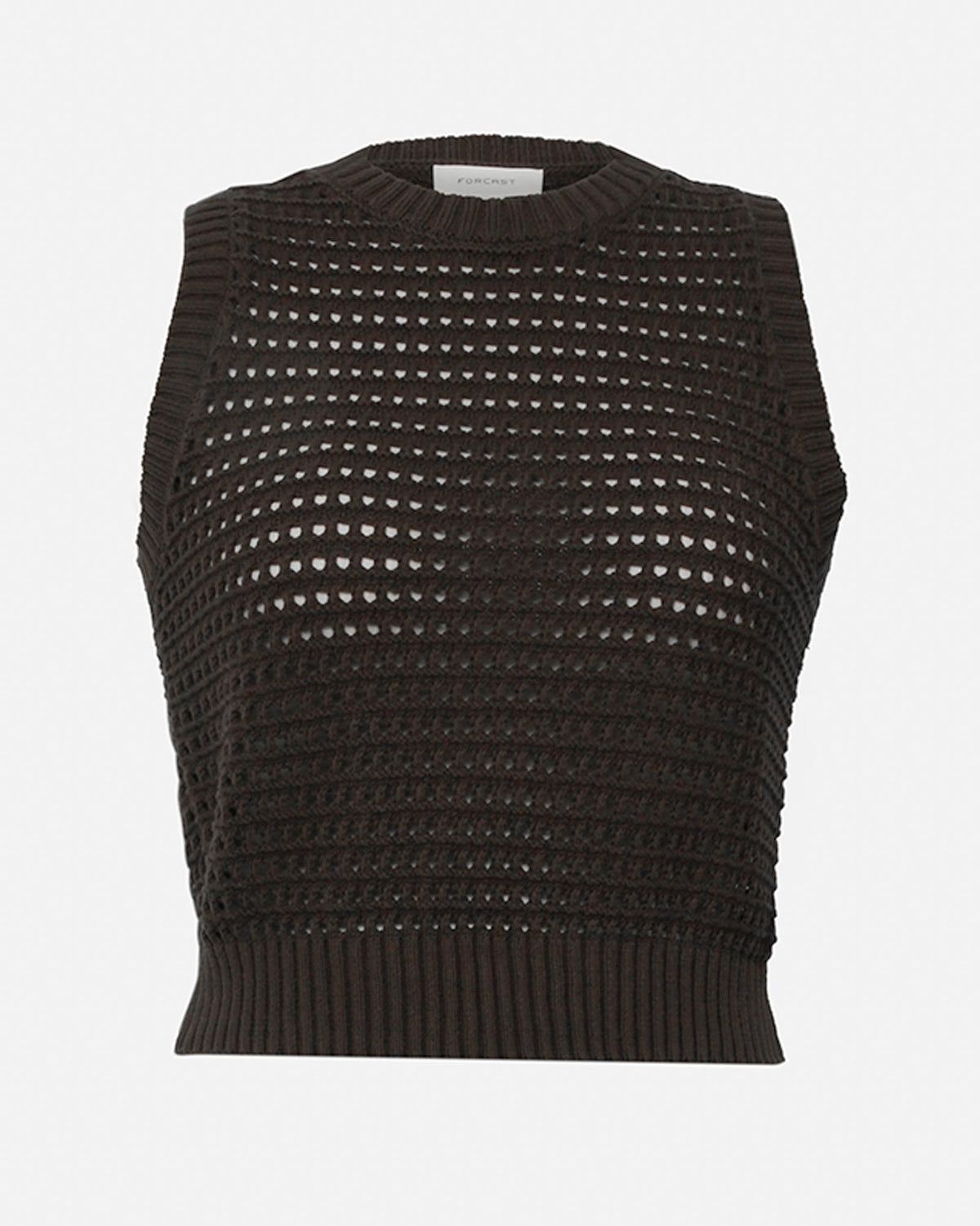 Quinta Open Knit Top in chocolate — view 5