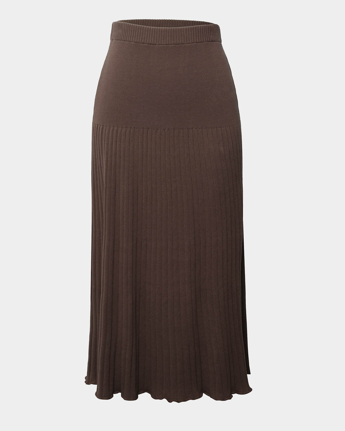 Hanni Midi Knit Skirt in cocoa — product-only view