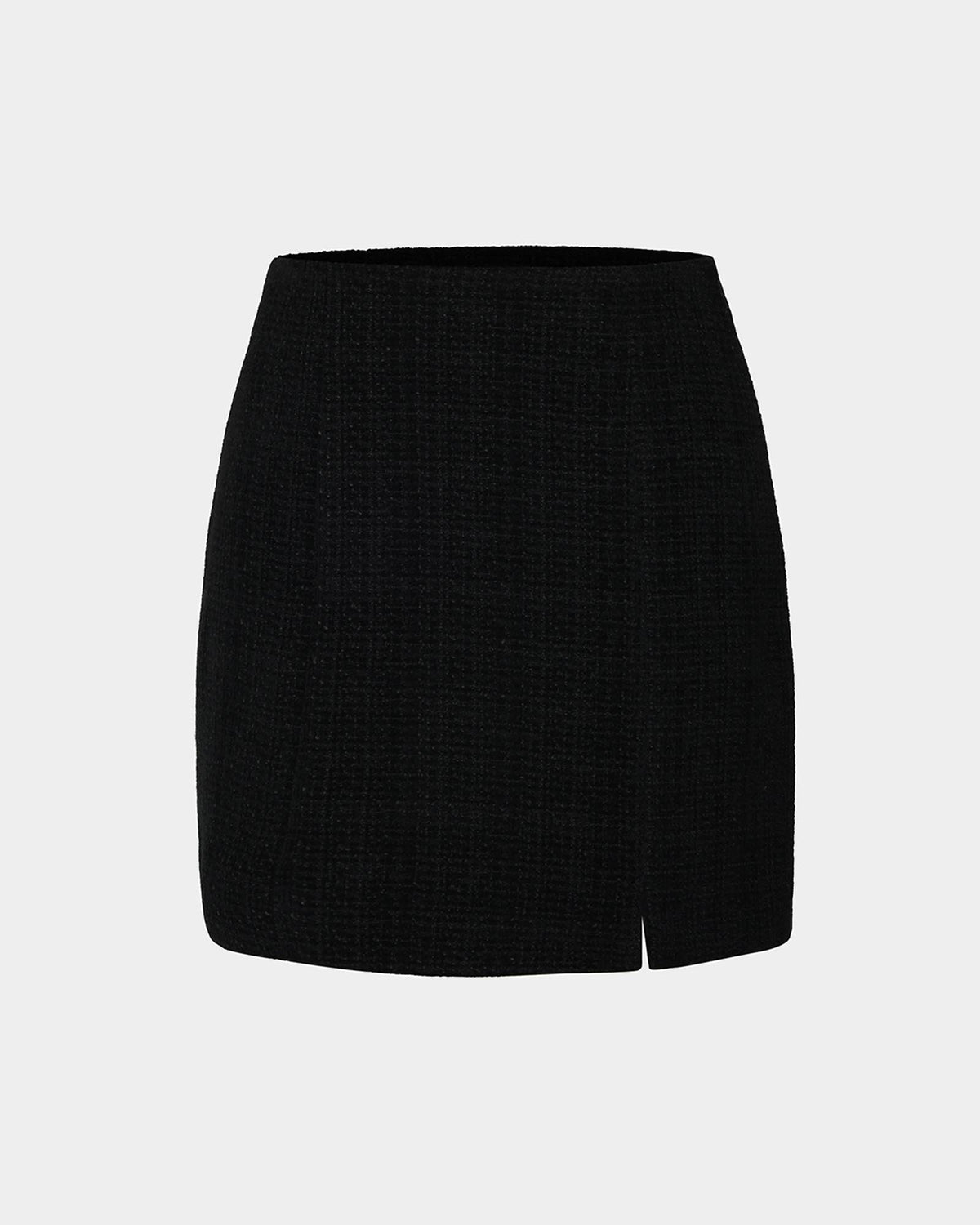 Carmen Tweed A-Line Skirt in black — product-only view