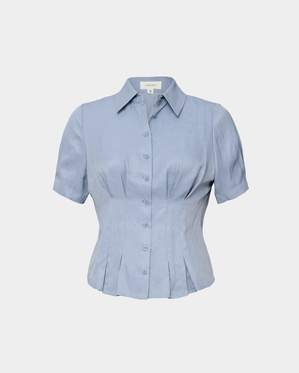 Paige Short Sleeve Blouse in dusk blue — product-only view