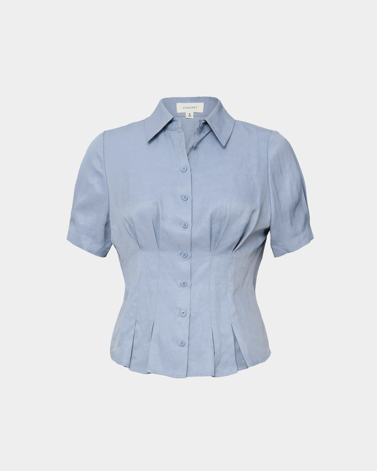 Paige Short Sleeve Blouse in dusk blue — product-only view