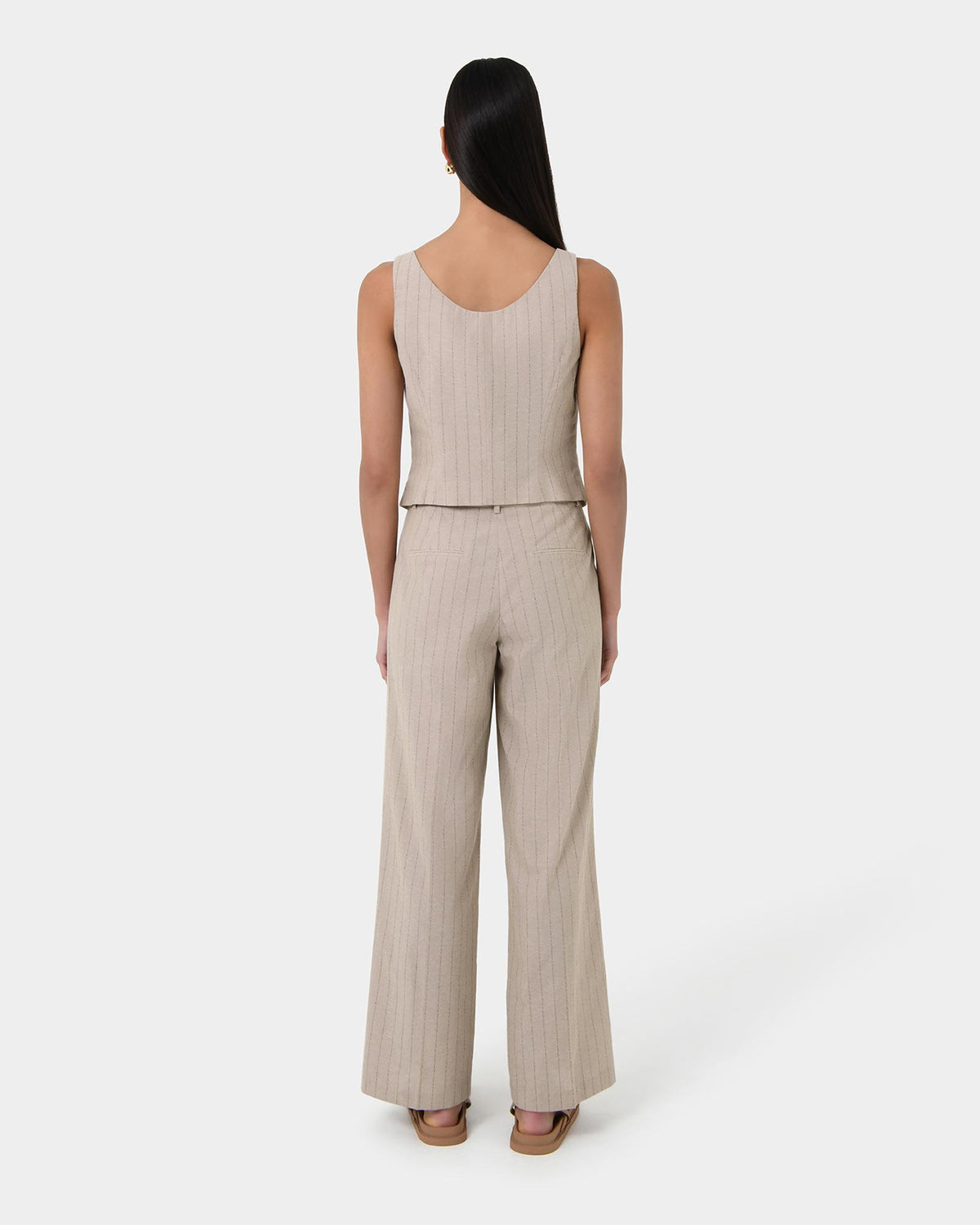 Ria Stripe Cotton Blend Vest